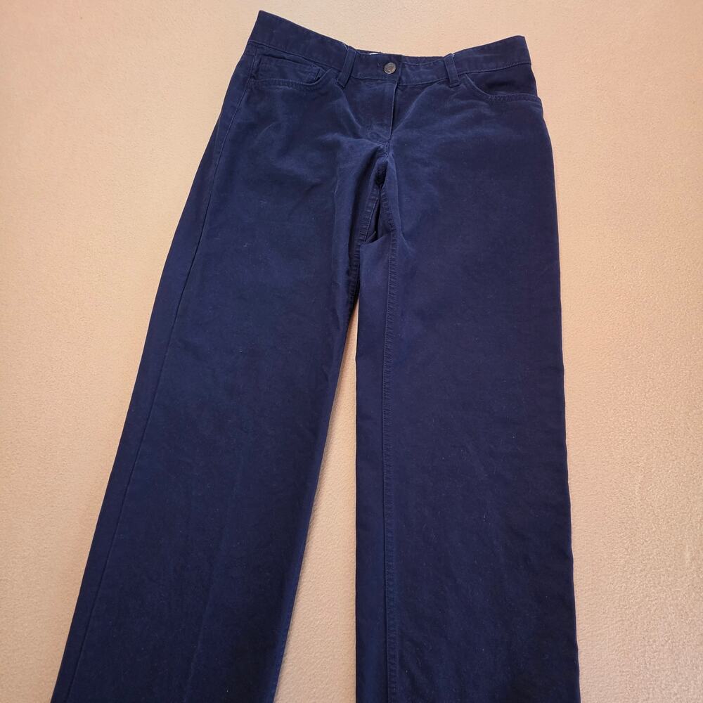 Aritzia Sunday Best Agatha Trouser Pants Navy Blue Sz 6 Low-Rise Straight-Leg